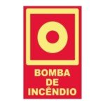 Placa Fotoluminescente Botoeira Bomba de Incêndio E3 Placa Fotoluminescente Botoeira Bomba de Incêndio E3