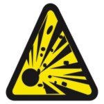 Placa Fotoluminescente Cuidado Risco de Explosão A3 Placa Fotoluminescente Cuidado Risco de Explosão A3