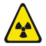 Placa Fotoluminescente Cuidado Risco de Radiação A6 Placa Fotoluminescente Cuidado Risco de Radiação A6