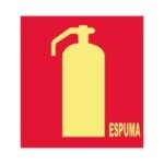 Placa Fotoluminescente Extintor de Incêndio Espuma E5 Placa Fotoluminescente Extintor de Incêndio Espuma E5