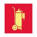 Placa Fotoluminescente Extintor de Incêndio sobre rodas E11 Placa Fotoluminescente Extintor de Incêndio sobre rodas E11