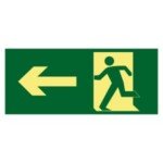 Placa Fotoluminescente Rota Fuga Saída Seta Esquerda S2 Placa Fotoluminescente Rota Fuga Saída Seta Esquerda S2