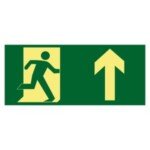 Placa Fotoluminescente Rota Fuga Saída Seta para Cima S3 Placa Fotoluminescente Rota Fuga Saída Seta para Cima S3