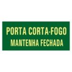 Placa Fotoluminescente Rota de Fuga Porta Corta Fogo M4 Placa Fotoluminescente Rota de Fuga Porta Corta Fogo M4