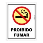 Placa sinalização fotoluminescente Proibido Fumar P1 Placa sinalização fotoluminescente Proibido Fumar P1